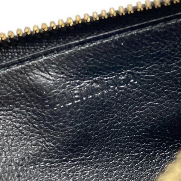 Auth BALENCIAGA Neoclassic Fragment Case 640110 Black Leather - Coin Case - Picture 5 of 5